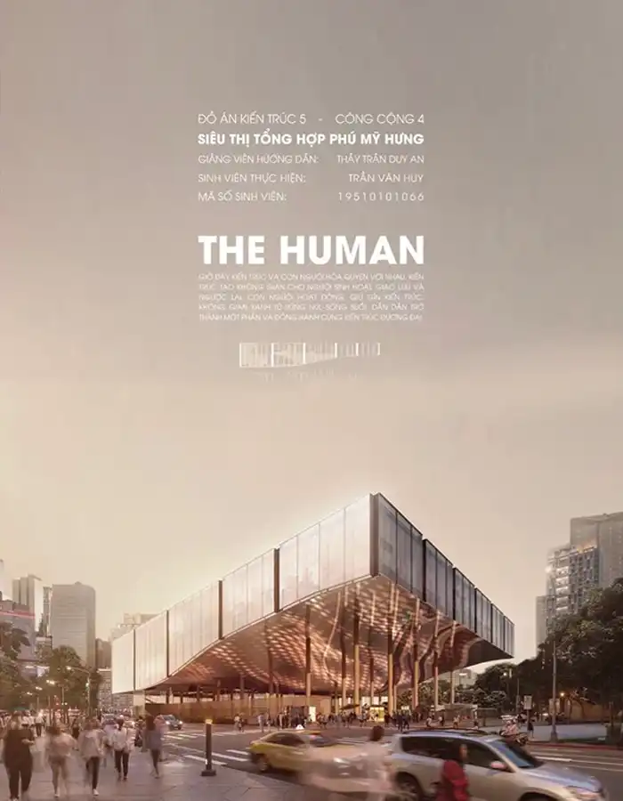 Architectural competition rendering of a contemporary public building with strong conceptual presentation